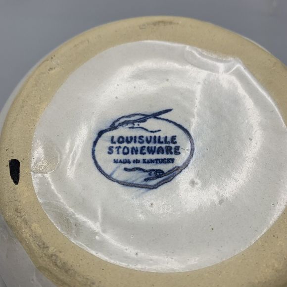 Vtg Louisville Stoneware Water Juice Glazed Pitcher Bird Hummingbird Chickadee - Picture 11 of 11